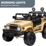 Kahuna Authorised Toyota FJ Cruiser Kids Electric Ride On Car - Khaki CAR-TYT-FJC-KH
