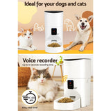 i.Pet Automatic Pet Feeder 9L Wifi Auto Dog Cat Feeder Smart Food Dispenser Timer PET-FEEDER-9L-WIFI-WH