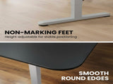 FORTIA Corner Standing Desk, 160x140cm, 72-118cm Sit to Stand Up Electric Height Adjustable, Black V219-ADKCORFOR1BKSA