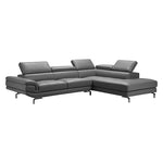 5 Seater Lounge Set Grey Colour Leatherette Corner Sofa for Living Room Couch with Chaise V43-SOF-VIN-GR