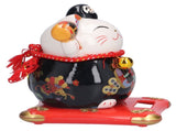 6in Fortune Cat Ceramic Waving Lucky Cat Ornament Home Decoration for Bedroom Car OfficeType 3 V1294-YM0523-3115210229413