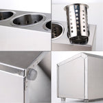 SOGA 18/10 Stainless Steel Commercial Conical Utensils Cutlery Holder with 3 Holes CUTLERYHOLDER4601