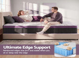 Giselle Single Euro Top Mattress Firm Pocket Spring Edge Support MATTRESS-E-LAVENDER-35-S