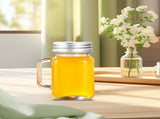4-Pack Glass Jam Jars with Lids and Handles, Fruit Preserving, Candle Making, and Storage Containers V1366-AZ2-W-21466
