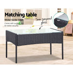 Gardeon 4 Seater Outdoor Sofa Set Wicker Setting Table Chair Furniture Dark Grey ODF-PATIO-17007-GR-AB