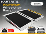 Kartrite Aluminium Wheelchair Ramp 2FT Mobility Ramp with High Grip Surface Safety Side Rails L RAM-WCR-R03-2FT