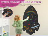 Magnetic Wall Decal PP and rubber, Ready To Use Set, Fun Rocket Design, Attractive and Functional V1366-AZ2-W-15553
