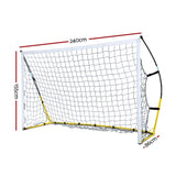 Everfit 2.4m Football Soccer Net Portable Goal Net Rebounder Sports Training PN-S085-YE