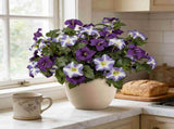 4Pcs Artificial Flowers for Outdoors, 16.54 Silk Morning Glory Realistic Fake Flowers UV Resistant V1192-AZ-W-17430