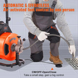 100FT x 1/2Inch Drain Cleaner Machine Sewer Auger Auto Feed with 4 Cutter & Air-Activated Foot V952-ZDJJKLSGDSTJZGK9AV3