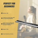 Folding Digital Piano 88 Key Velocity-Sensitive Carry Case Pedal V63-952531