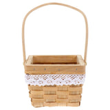 3-Piece Woven Flower Basket Set with Multi-Purpose Storage in Beige for Home Organization and V1369-AZ3-W-12881