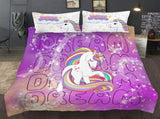 Unicorn Dream Clarisse Serenity Quilt / Doona / Duvet Cover set V745-AQ042961D3