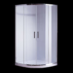 90 x 90cm Rounded Sliding 6mm Curved Shower Screen with Base in Chrome V63-830051