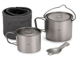 750ml titanium pot 750ml Pot Water Mug Cup with Lid and Foldable Handle Portable Camping Cookware V1369-AZ3-W-16073