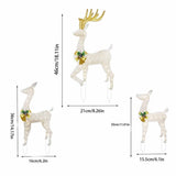 3 Pcs Christmas Lights Reindeer Decoration Outdoor Deer Family with Warm White Led Lights Garden V1369-AZ3-W-11937