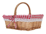 Wicker Picnic Basket Detachable Lining Vintage Spacious Capacity Hand Woven Basket for Camping V1294-YM0901-3111250051011