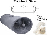 Cat Tunnel with Play Ball - 67cm - Play Tunnel - Rabbit Tunnel - House - Dog Tunnel - Toys V1188-MS101-01693-1