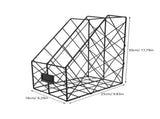 Black Desktop Magazine Rack and File Holder for Office, Home, and Household Organization V1366-AZ2-W-11346