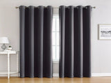 1 Panel Dark Gray Blackout Curtain Panel With Grommets, Thermal Insulated Microfiber Window Drapes V1237-ZY-807-320