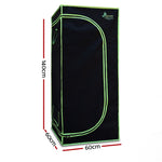 Green Fingers Grow Tent 60x60x140CM Hydroponics Kit Indoor Plant Room System GT-D-60X60X140