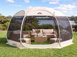 Instahut Gazebo Pop Up Tent 2.7x1.35m Outdoor Marquee Camping Screen 6 Sided GAZB-POP-SC-134HX-BG