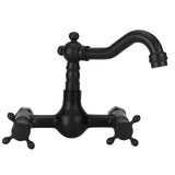 Copper Wall Mounted Bathroom Faucet Dual Handles Bathtub Hot Cold Water Mixer TapB Type Gourd Shaped V1294-YM0901-3112200107012