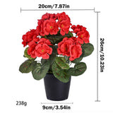 Artificial Faux Outdoor Flowers Plants For Spring Summer Decoration Fake Silk Camellia Look Real For V1192-AZ-W-29373