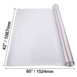 Plastic Table Cover, 42 x 60 Inch 1.5 mm Thick Frosted Table Protector, Rectangle PVC Desk Mat, V952-ZFXPVCZB42X6F49BKV0