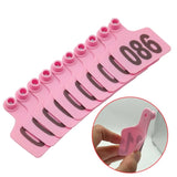 1-100 Cattle Number Ear Tag 6x7cm Set - Medium Pink Cow Sheep Livestock Label V238-SUPDZ-40192190939216