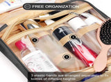 Travel Hanging Toiletry Bag for Women, with Jewelry Organizer Compartment, Cosmetic Essentials, V1192-AZ-W-3054