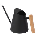 Watering Can with Long Spout Rustproof Stainless Steel Watering Pot with Wooden Handle for Garden V1294-YM0703-3111230098012