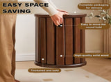 Stackable Wooden Stools Set of 4,Bar Stools Dining Chair with Movable Base,Nesting Side Tables V1337-NO-49UV-AIZP