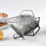 Portable Stainless Steel Mini BBQ Grill with Detachable Folding Design for Camping, Picnics, Beach V1189-LC-HW-00372
