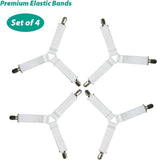 Bed Sheet Fasteners, Adjustable Mattress Suspenders, Mattress Cover Straps, Bed Corner Holder and V1258-DP02-F-96