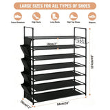 SEDY 7-Tier Shoe Rack Storage Organizer Shelf for 2830 Pairs Bedroom Garage V465-86598
