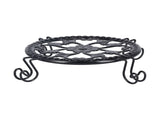 Flower Pot Stand Black Elegant Light Weight Stable Wrought Iron Plant Riser for Living Room Balcony V1294-YM0714-3115210201911