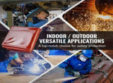 Welding Screen with Frame, 6' x 6' 3 Panel Welding Curtain Screens, Flame-Resistant Vinyl Welding V952-SMSHJPF6X6YCUPLA3V0