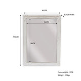 French Provincial Ornate Mirror - White - Small 80cm x 110cm V292-MIRR-FRN013