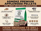 ASMOKE Essential Portable Smart Wood Pellet Grill Smoker & 6pc BBQ Tool Set 20lb Applewood Pellets V642-XFAS-ESS-GRL-TLK6-AP20LB