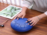 6 Inch 8 Note Steel Tongue Drum Carbon Steel Chakra Rain Drum Waterproof Percussion Instrument V1358-D132-QAZMLP00040