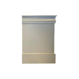 Bedside Table White Colour With 2 Drawers Night Stand Solid Wood Metal Handles V43-BST-SPNC-WH