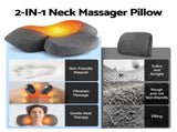 Livemor 2-in-1 Neck Massager Pillow with Heat, Memory Foam Cervical Support for Relief, 3-Speed NECK-MASSAGER-PL01-GY