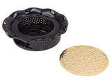 Teapot Warmer Ceramic Alloy Tea Warmer with Tea Light Holder Teapot Mat Hollow Out Flounce Design V1294-YM0703-3118230129411
