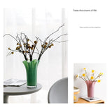 Nordic-Style Glass Vase - Elegant Fluted Flower Vase for Home Decor V888-ELOSUNG25576
