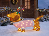 Christabelle 73cm Dachshund Dog Christmas Light Up Display Pine Cone Lights Outdoor Indoor Xmas 112_MHA711