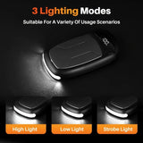 2PCS of rechargeable hand warmers with COB lights, featuring rapid heating, 3djustable modes,nd V1232-BXSNSQ001