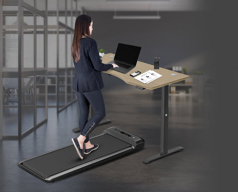 Lifespan Fitness Walkingpad M2 Treadmill with Dual Motor Automatic Standing Desk 150cm in Oak/Black V420-LFTM-WPADM2-C