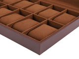 Watch Box with Watch Pillows Vintage Brown Leather 12 Slot Watch Case for Watch Display Storage V1294-YM0901-3117250163711