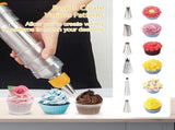Whipped Cream Maker - Garnishing Syringe - Nozzle Set - Cake Decorating - Stainless Steel Nozzles V1189-WXF-260203-00442